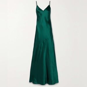 L’Agence Emerald Green Elegant Silk Dress in Size 2